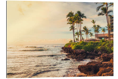 Gallery Print Die Turtle Bay bei Sonnenuntergang, Oahu