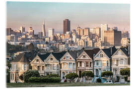 Obraz na szkle akrylowym Painted Ladies and San Francisco skyline - Matteo Colombo