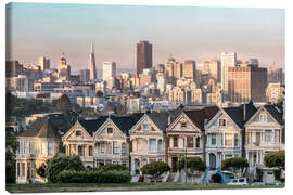 Leinwandbild Painted Ladies und die Skyline von San Francisco - Matteo Colombo
