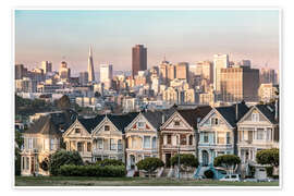 Obraz Painted Ladies and San Francisco skyline - Matteo Colombo