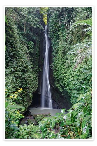 Juliste Waterfall in the tropical forest, Bali, Indonesia