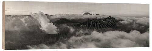 Tableau en bois Mount Bromo panorama, Indonesia