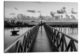 Quadro em alumínio Surfer on the jetty, Siargao, Philippines