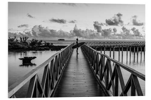 Tableau en PVC Surfer on the jetty, Siargao, Philippines