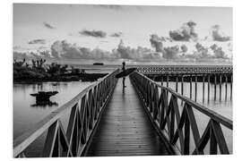Tableau en PVC Surfer on the jetty, Siargao, Philippines
