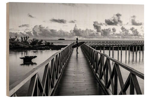 Trebilde Surfer on the jetty, Siargao, Philippines
