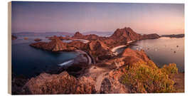 Obraz na drewnie Sunrise over the island, Komodo, Indonesia - Matteo Colombo