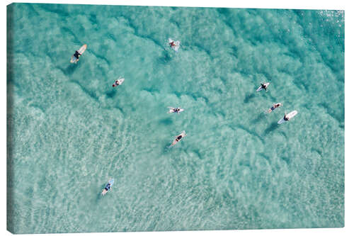 Canvas print Surfers waiting for the wave