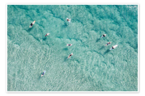 Plakat Surfers waiting for the wave