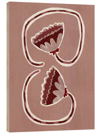 Holzbild Zarte Blüte I