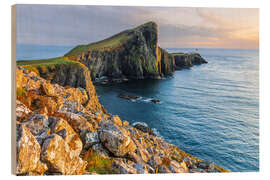 Cuadro de madera Neist Point at sunset, Skye - Moqui, Daniela Beyer