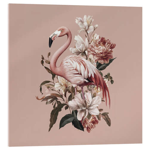 Acrylic print Vintage Flamingo