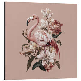 Aluminium print Vintage Flamingo