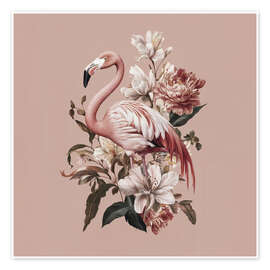 Plakat Vintage Flamingo - Andrea Haase