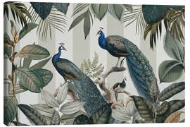 Obraz na płótnie Majestic Peafowls in the Jungle