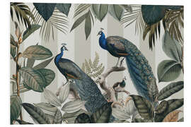 Cuadro de PVC Majestic Peafowls in the Jungle
