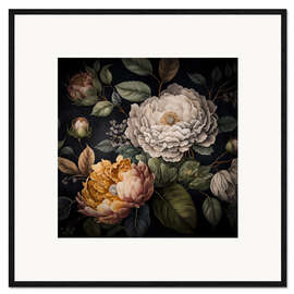 Framed art print Vintage Baroque Peonies - Andrea Haase