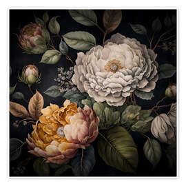 Stampa Vintage Baroque Peonies - Andrea Haase