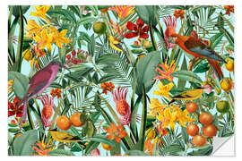 Selvklebende plakat Tropical Fruit Paradise