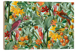 Wood print Tropical Fruit Paradise