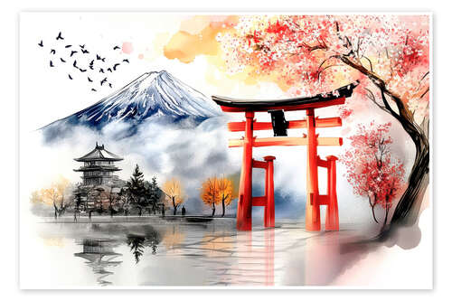 Plakat Torii Japan