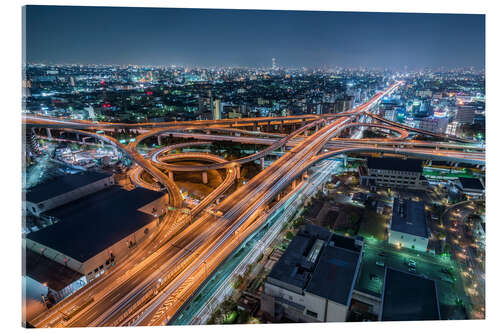Acrylglasbild Osaka bei Nacht
