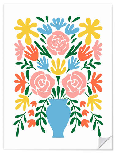Wall sticker Naive floral bouquet