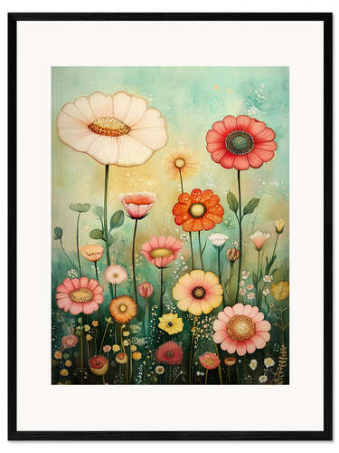 Impresión de arte enmarcada Summer Flowers
