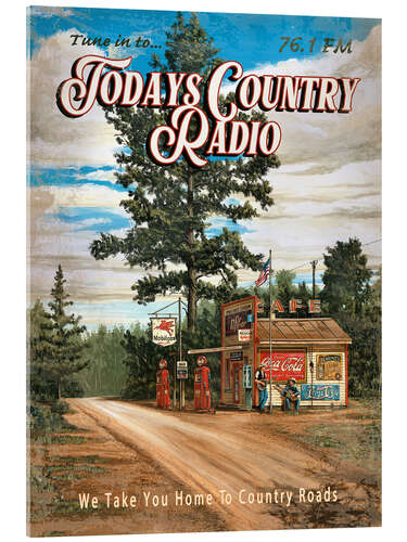 Stampa su vetro acrilico Todays Country Radio