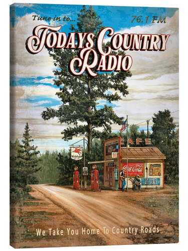 Canvas-taulu Todays Country Radio