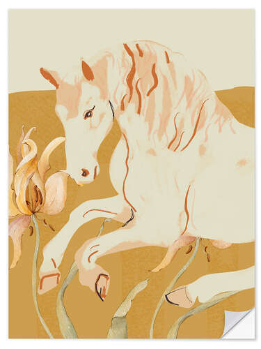 Muursticker Minimal Abstract Horse