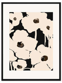 Gerahmter Kunstdruck Abstrakte Blumen