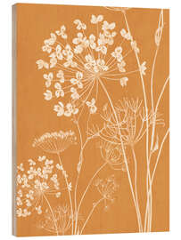 Wood print Wildflowers IV
