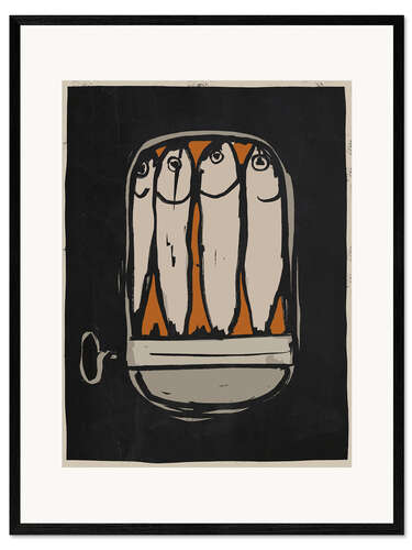 Stampa artistica con cornice Sardines