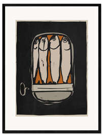 Stampa artistica con cornice Sardines