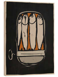 Quadro de madeira Sardines
