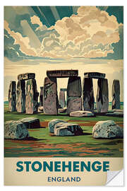 Wandsticker Stonehenge, England Reisekunst