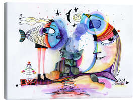 Canvas-taulu Underwater Moon, Sky Fish - Elena Samborskaja