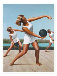 Wall print Women Exercising - Sarah Morrissette