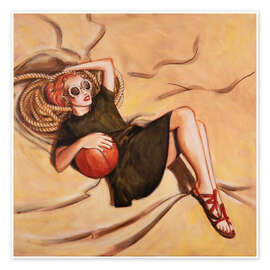 Wandbild Frau mit Ball 300 - Sarah Morrissette