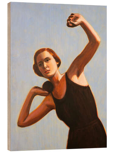 Stampa su legno Woman Shot Putter