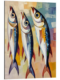 Alubild Drei Sardinen