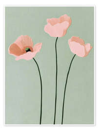 Tavla Three pink poppies - DejaReve