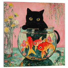 Gallery print Guardian - Cat with Goldfish - DejaReve