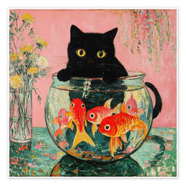 Taulu Guardian - Cat with Goldfish - DejaReve
