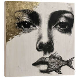 Holzbild Stille Ströme - Die flüsternde Seele