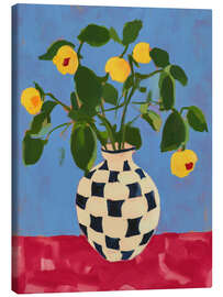 Leinwandbild Gelbe Blumen in der Vase