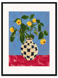 Impression artistique encadrée Yellow flowers in vase