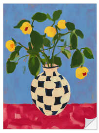Adesivo murale Yellow flowers in vase