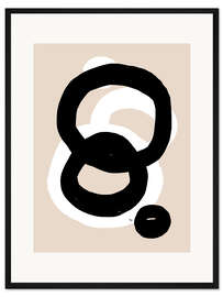 Gerahmter Kunstdruck Abstrakte Farbkreise